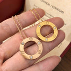 Aura LOVE NECKLACE 16MM 3 DIAMONDS