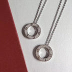 Aura LOVE NECKLACE ADJUSTABLE SILVER