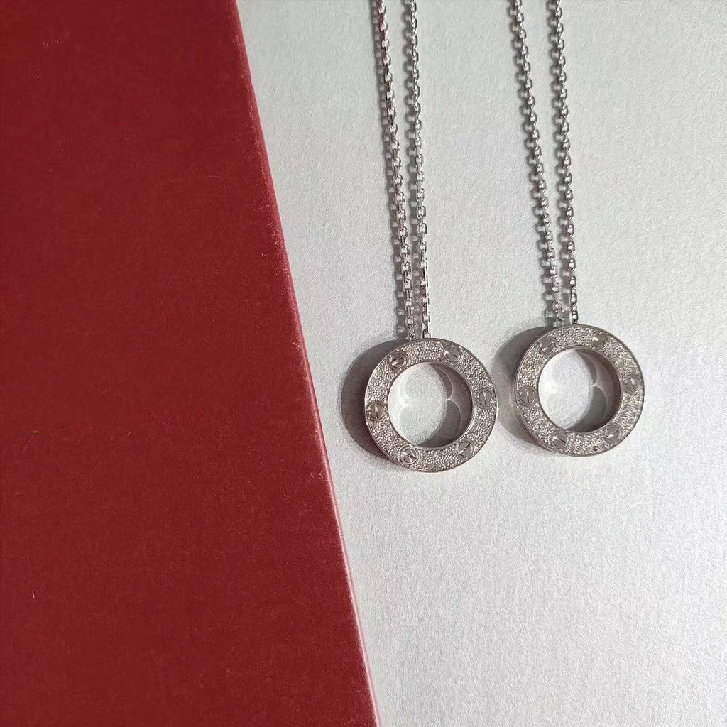 Aura LOVE NECKLACE ADJUSTABLE SILVER