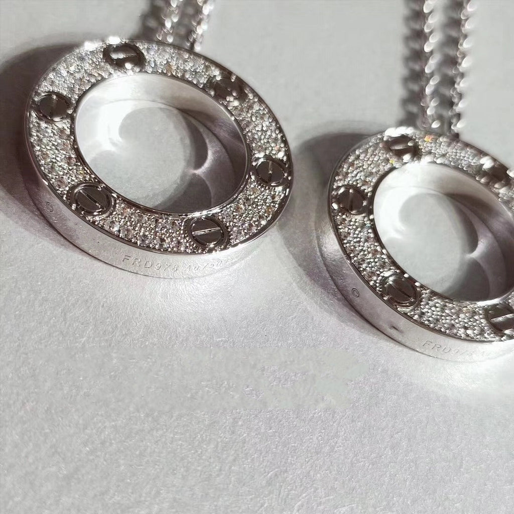 Aura LOVE NECKLACE ADJUSTABLE SILVER