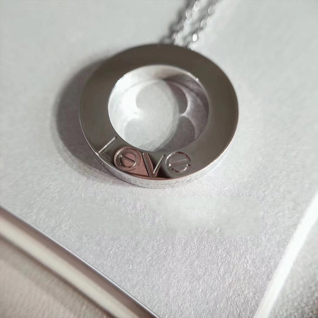 Aura LOVE NECKLACE ADJUSTABLE SILVER