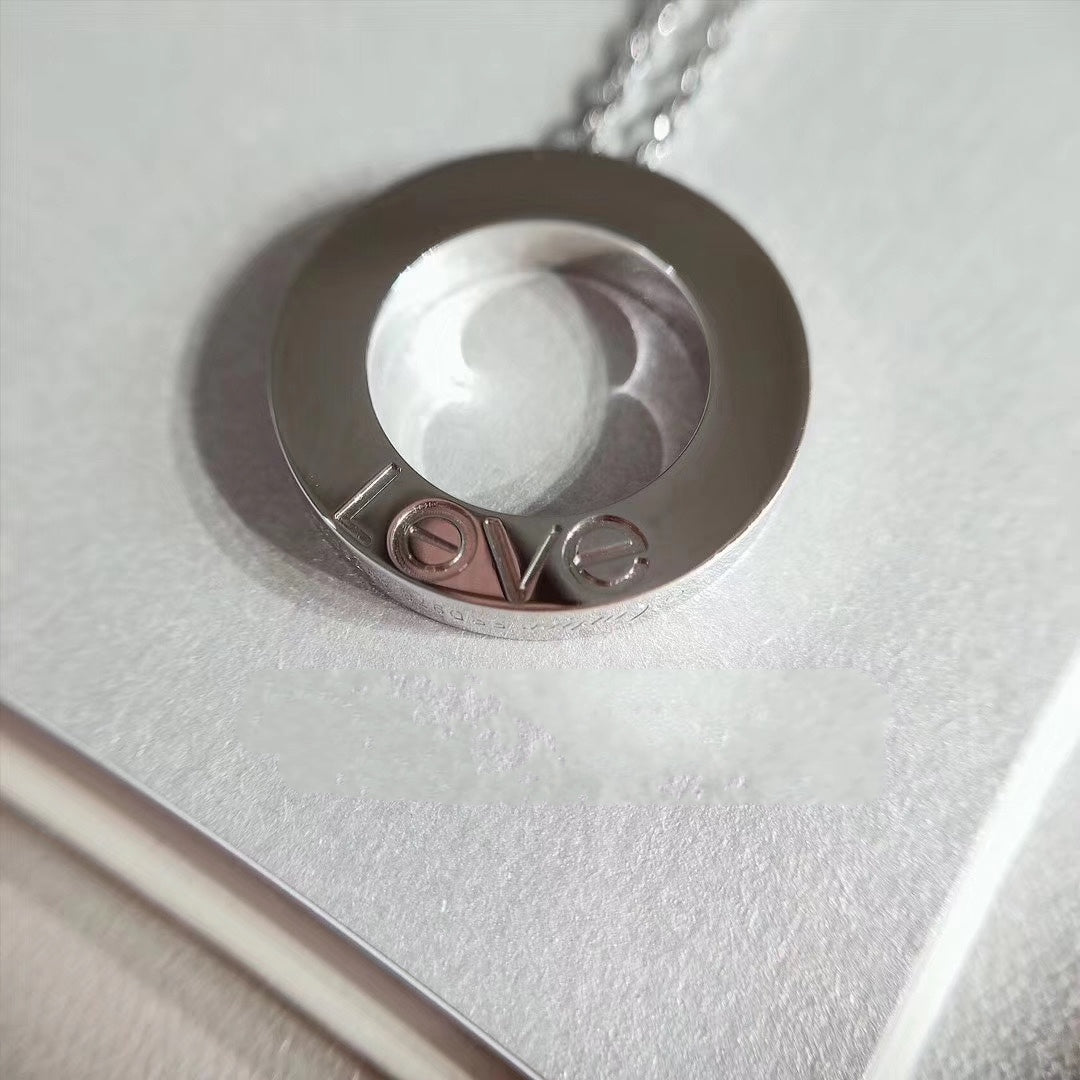 Aura LOVE NECKLACE ADJUSTABLE SILVER
