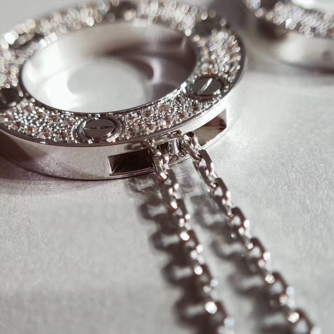 Aura LOVE NECKLACE ADJUSTABLE SILVER
