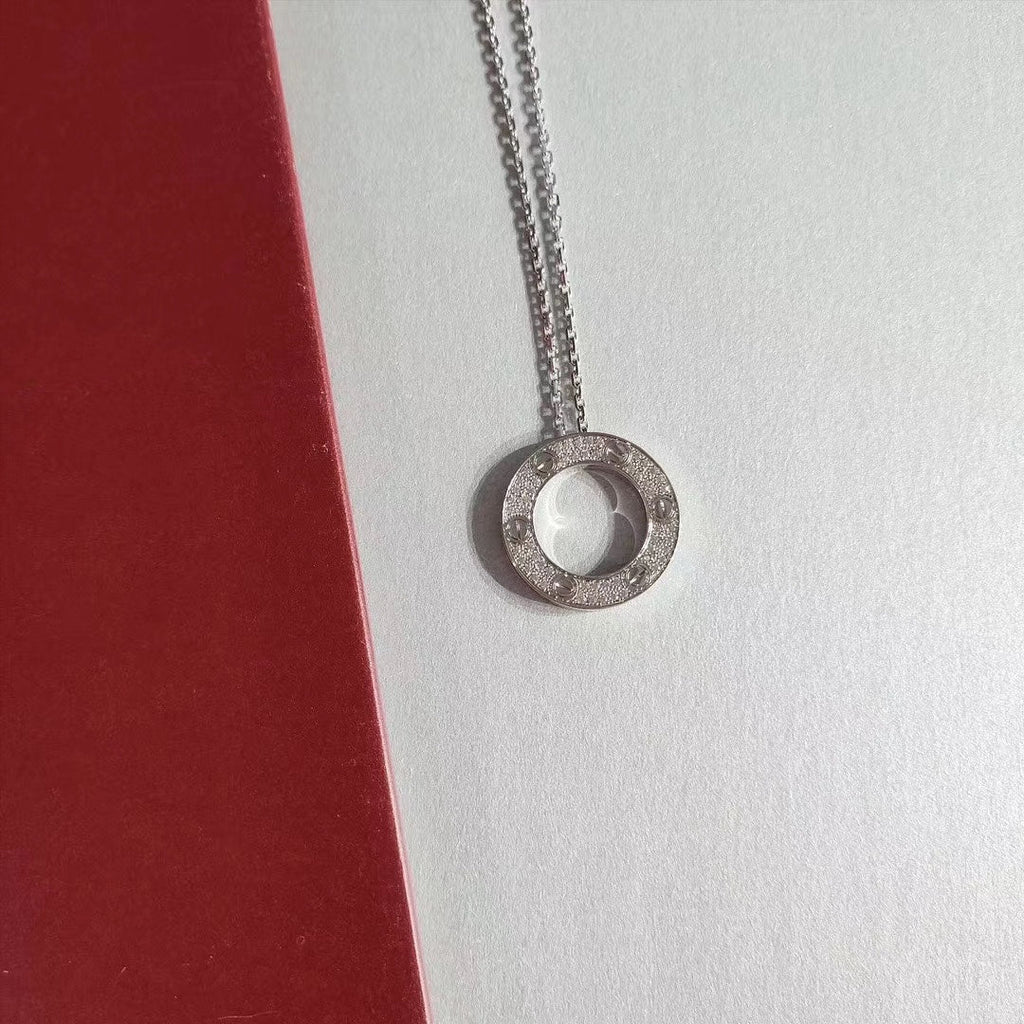 Aura LOVE NECKLACE ADJUSTABLE SILVER