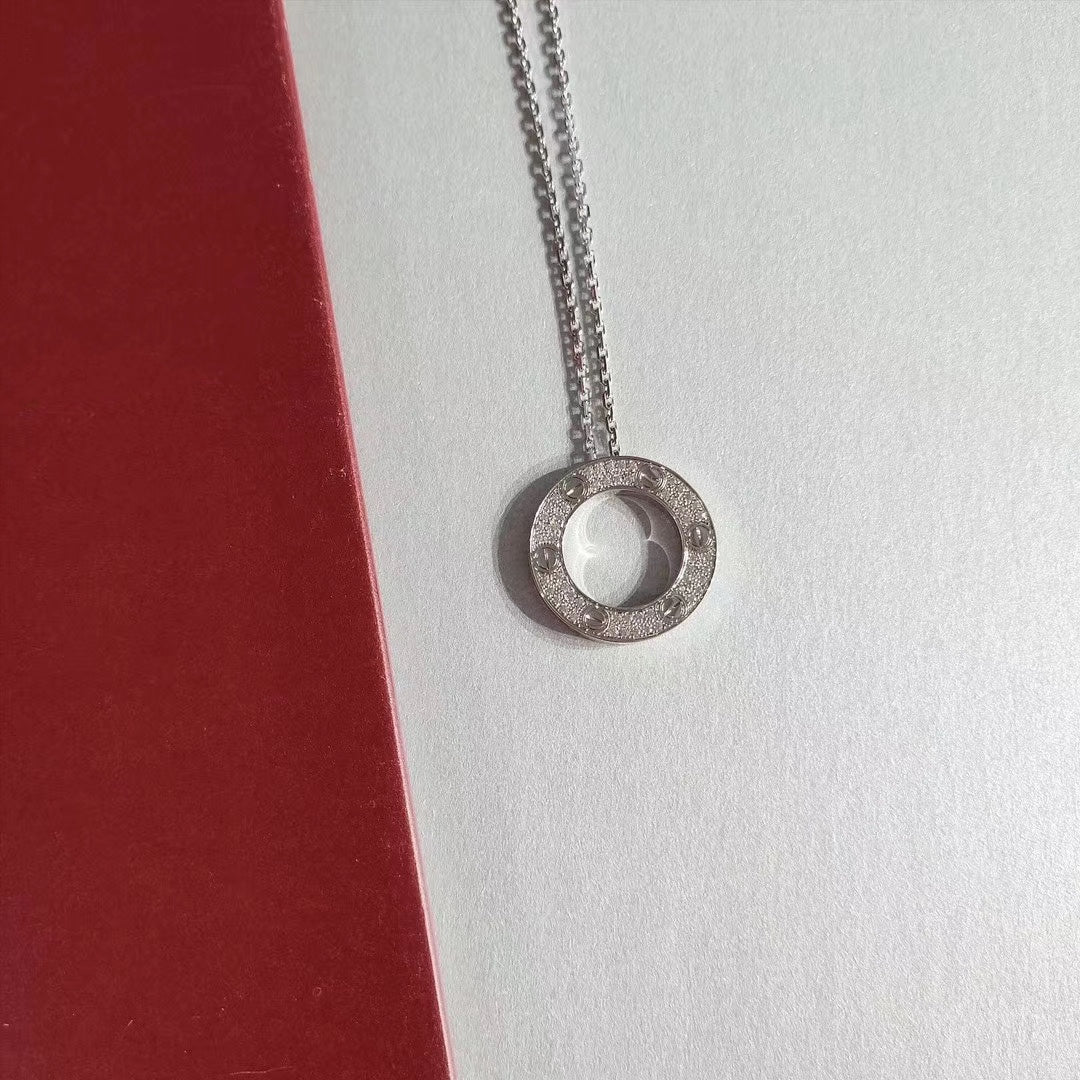 Aura LOVE NECKLACE ADJUSTABLE SILVER