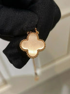Aura CLOVER 15MM DIAMOND RHODONITE NECKLACE