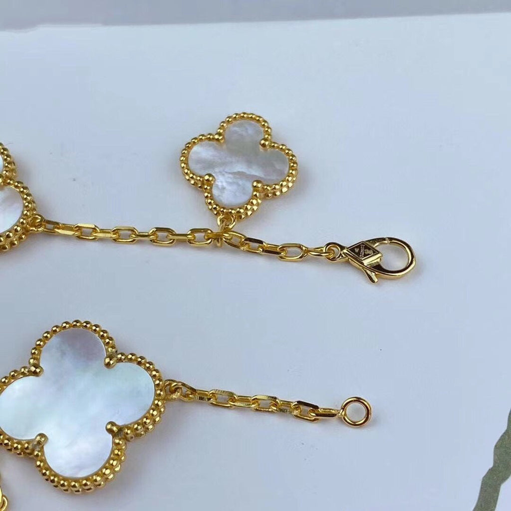 Aura MAGIC CLOVER MOP GOLD BRACELET 5 MOTIFS
