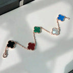 [Aura ]New CLOVER 5 MOTIFS MULTICOLOR BRACELET