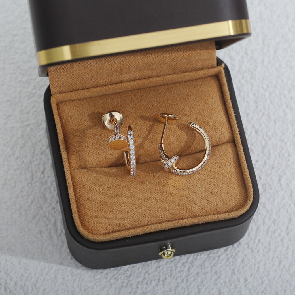 Aura JUSTE EARRINGS 12.75MM PINK GOLD DIAMOND