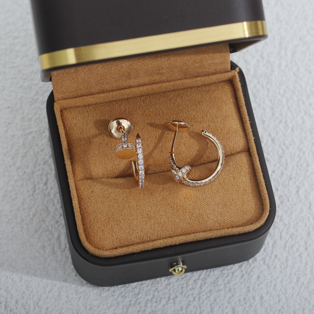 Aura JUSTE EARRINGS 12.75MM PINK GOLD DIAMOND