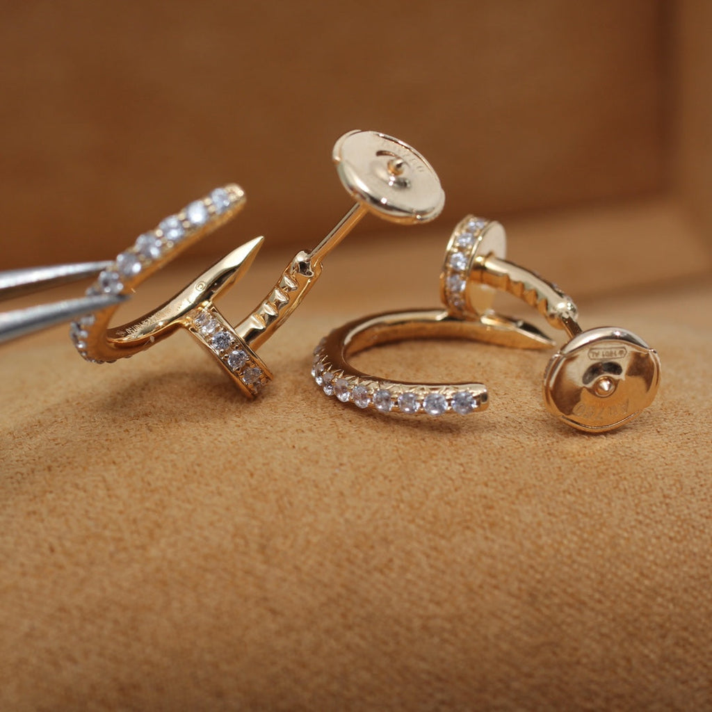 Aura JUSTE EARRINGS 12.75MM PINK GOLD DIAMOND