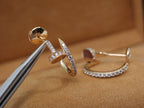 Aura JUSTE EARRINGS 12.75MM PINK GOLD DIAMOND