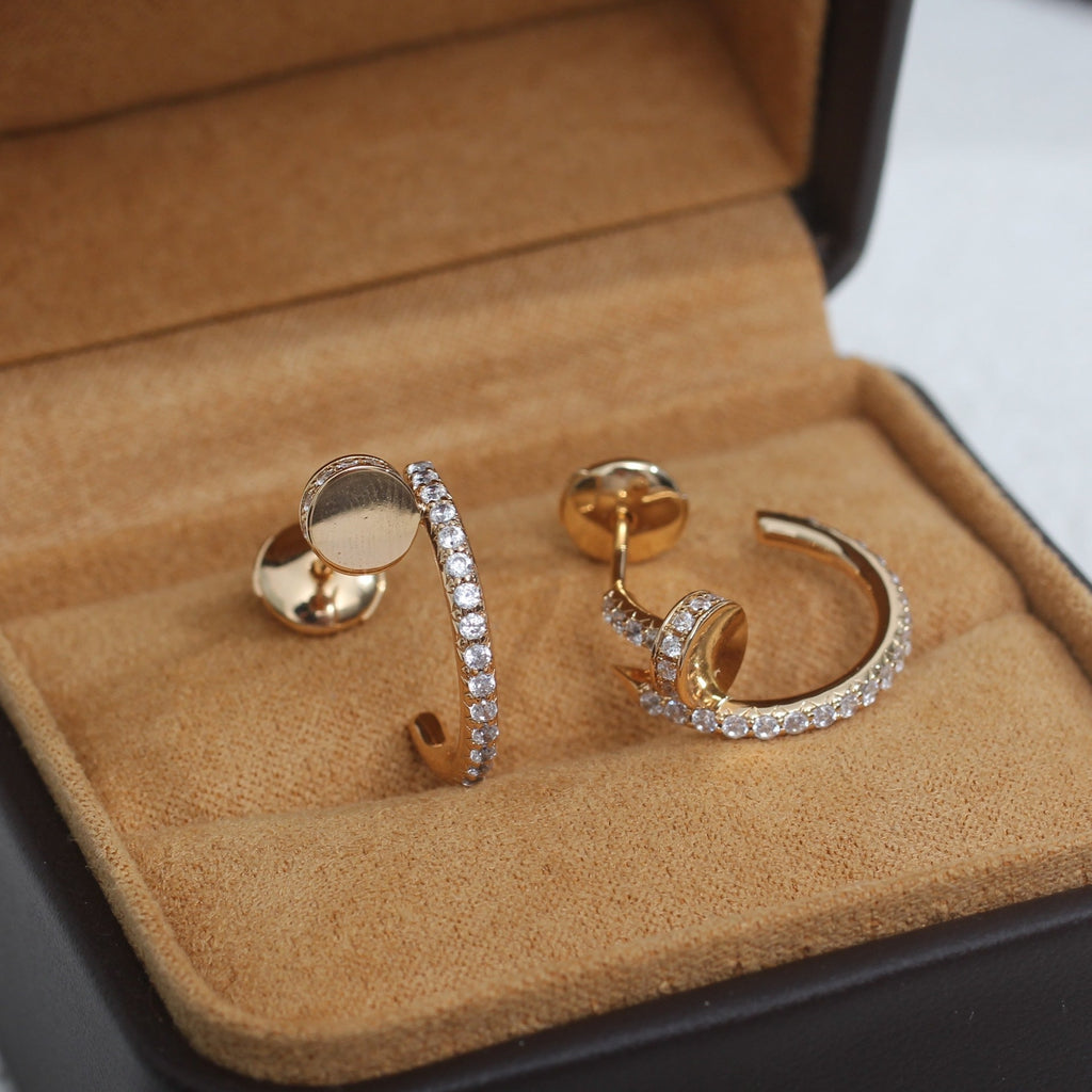Aura JUSTE EARRINGS 12.75MM PINK GOLD DIAMOND