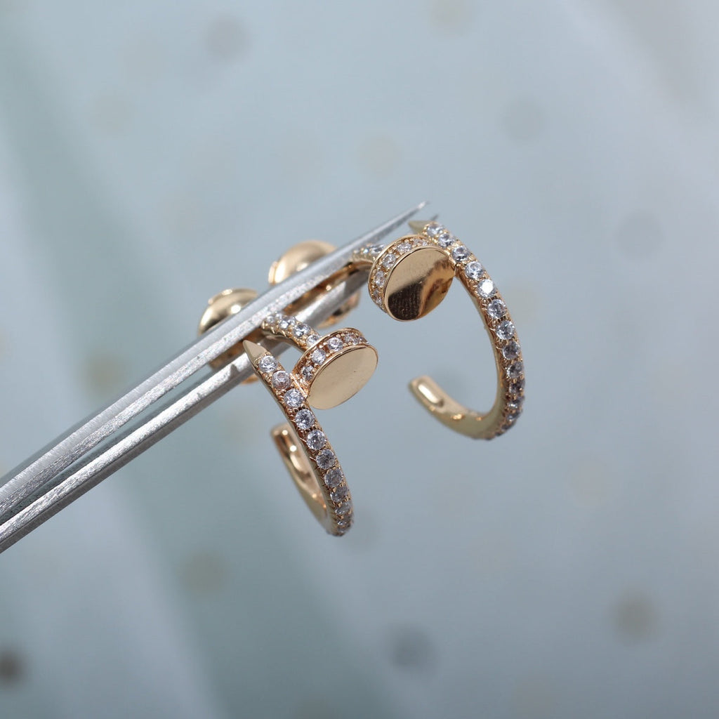 Aura JUSTE EARRINGS 12.75MM PINK GOLD DIAMOND