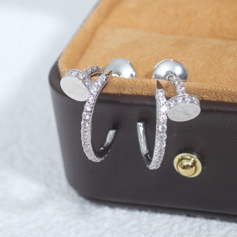Aura JUSTE EARRINGS 12.75MM SILVER DIAMOND