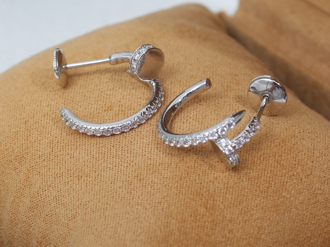 Aura JUSTE EARRINGS 12.75MM SILVER DIAMOND