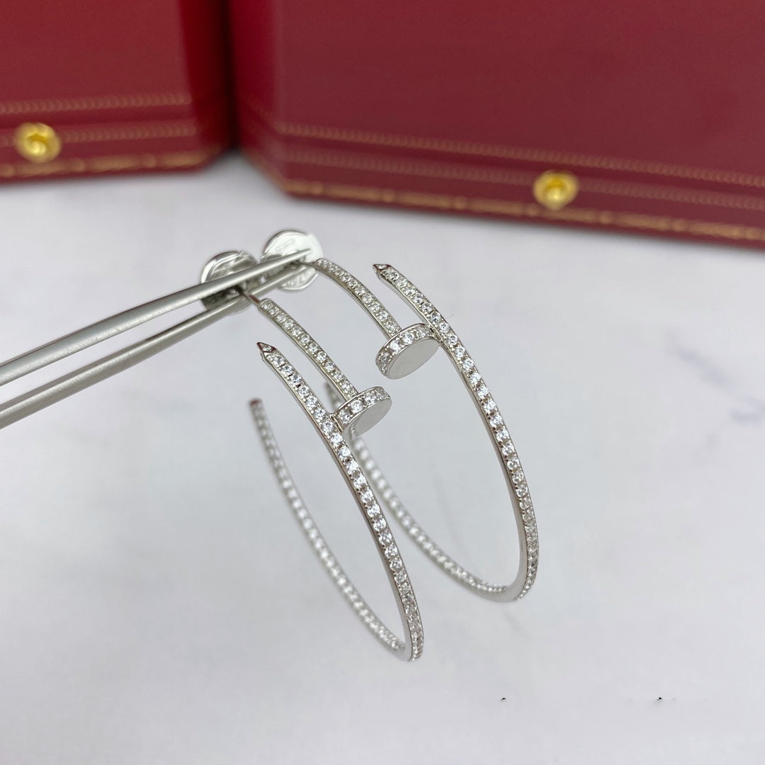 Aura JUSTE EARRINGS FULL DIAMONDS 1.8MM