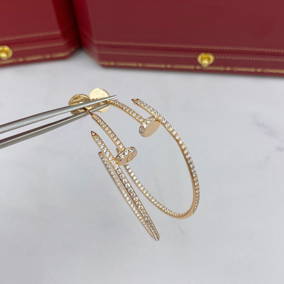 Aura JUSTE EARRINGS FULL DIAMONDS 1.8MM