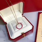 Aura JUSTE NECKLACE GOLD RED DIAMONDS