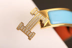 Aura H CLOUD BLUE ARMBAND GOLD DIAMANT