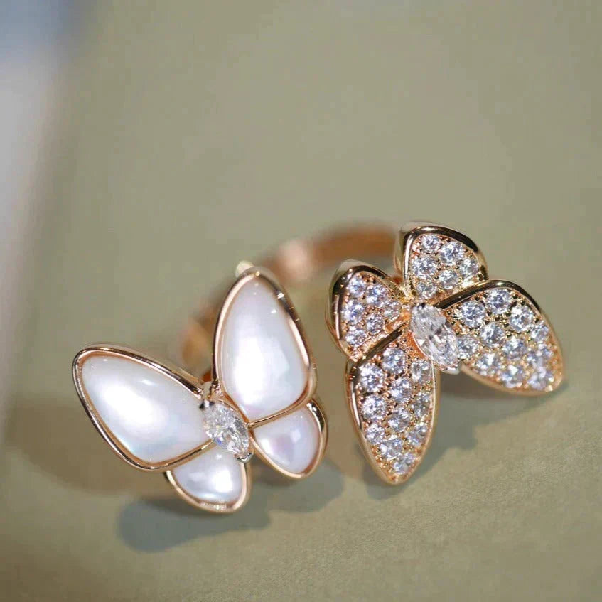 Aura TWIN BUTTERFLY DIAMOND MOP RING