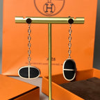 Aura CHAINE VERSO BLACK CERAMIC EARRINGS