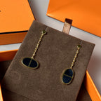 Aura CHAINE VERSO BLACK CERAMIC EARRINGS