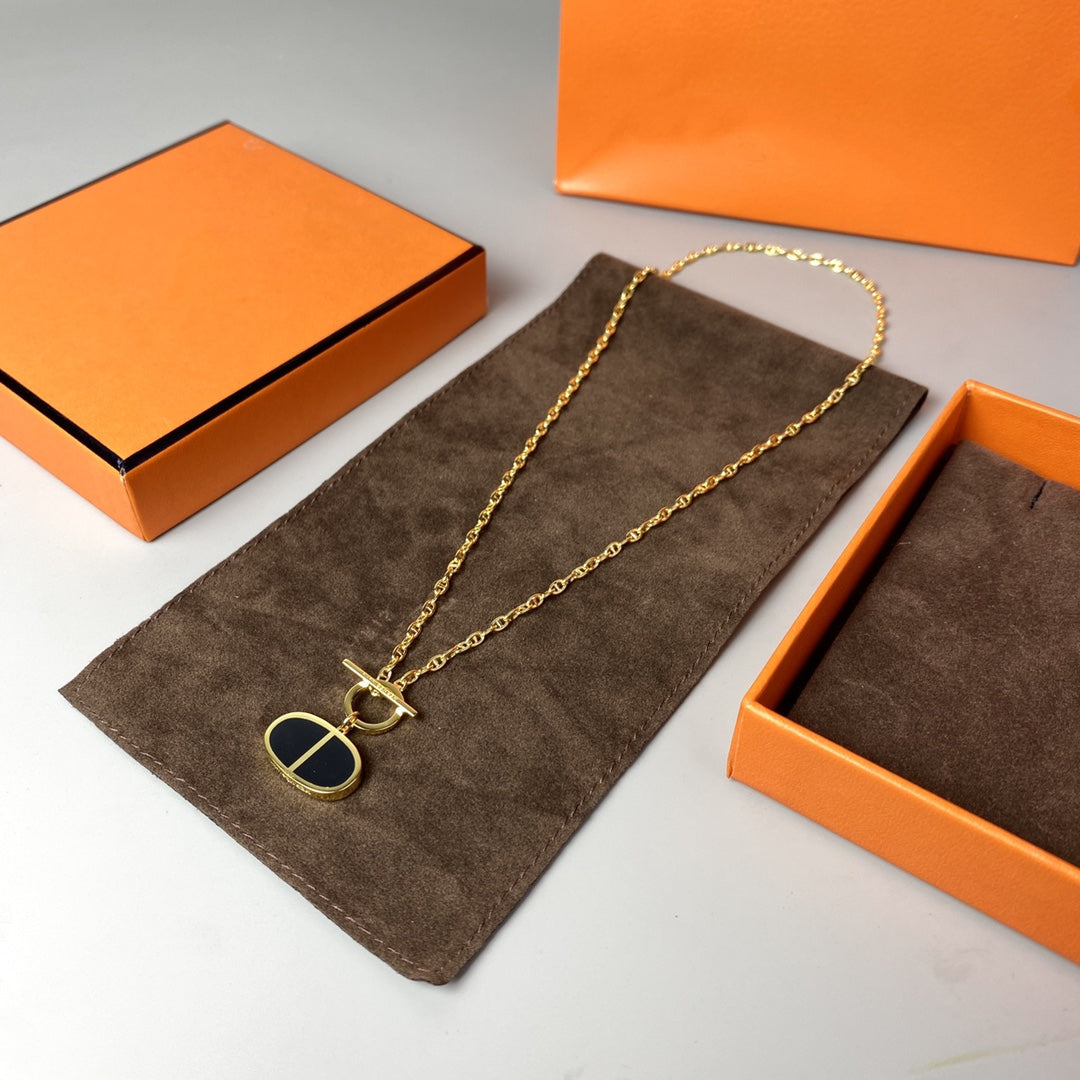 Aura CHAINE VERSO BLACK CERAMIC NECKLACE