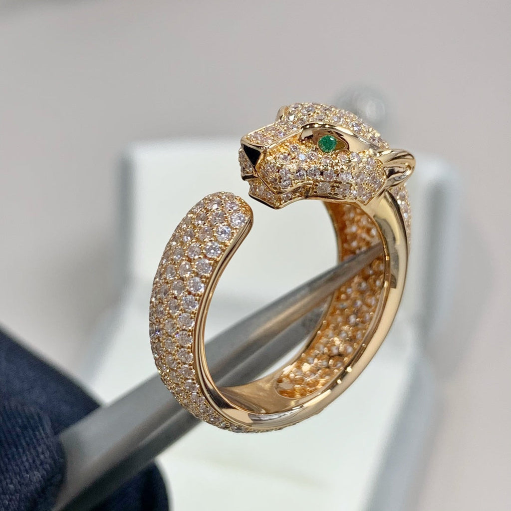 Aura PANTHERE PINK GOLD DIAMOND RING