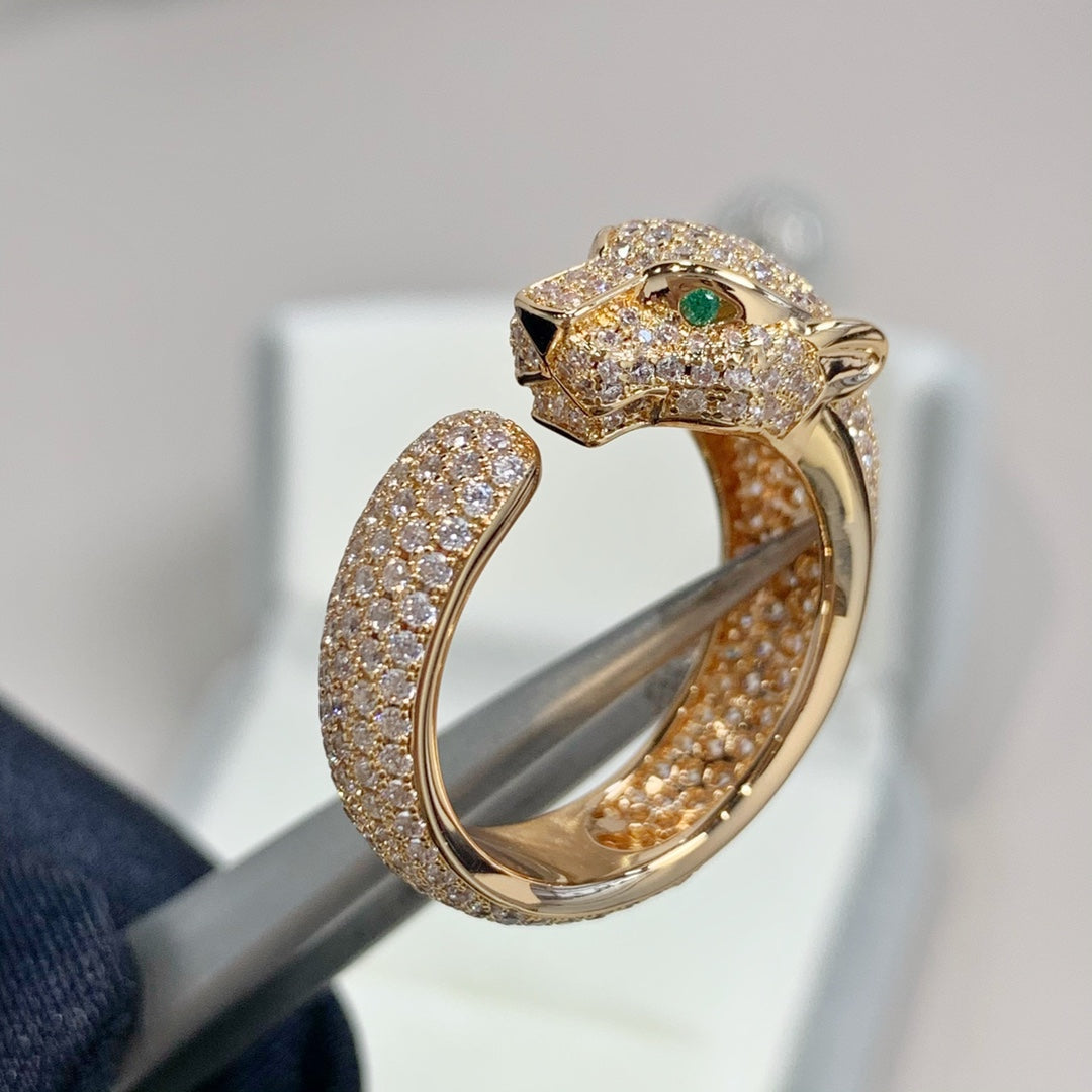 Aura PANTHERE PINK GOLD DIAMOND RING