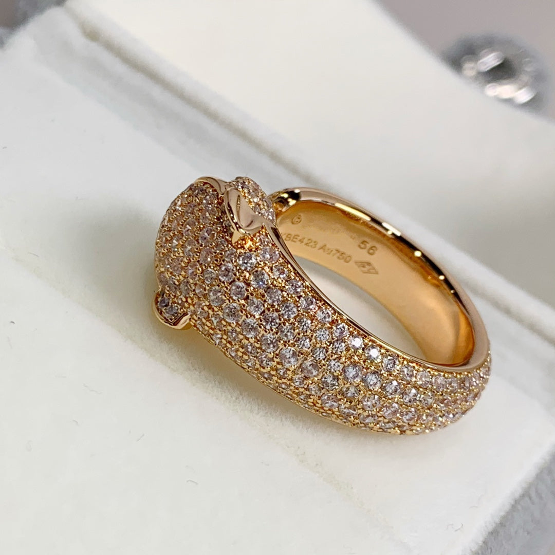 Aura PANTHERE PINK GOLD DIAMOND RING
