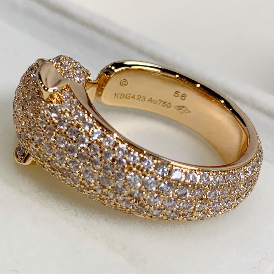 Aura PANTHERE PINK GOLD DIAMOND RING