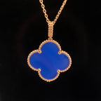 Aura CLOVER 25MM NECKLACE TURQUOISE ROSE GOLD