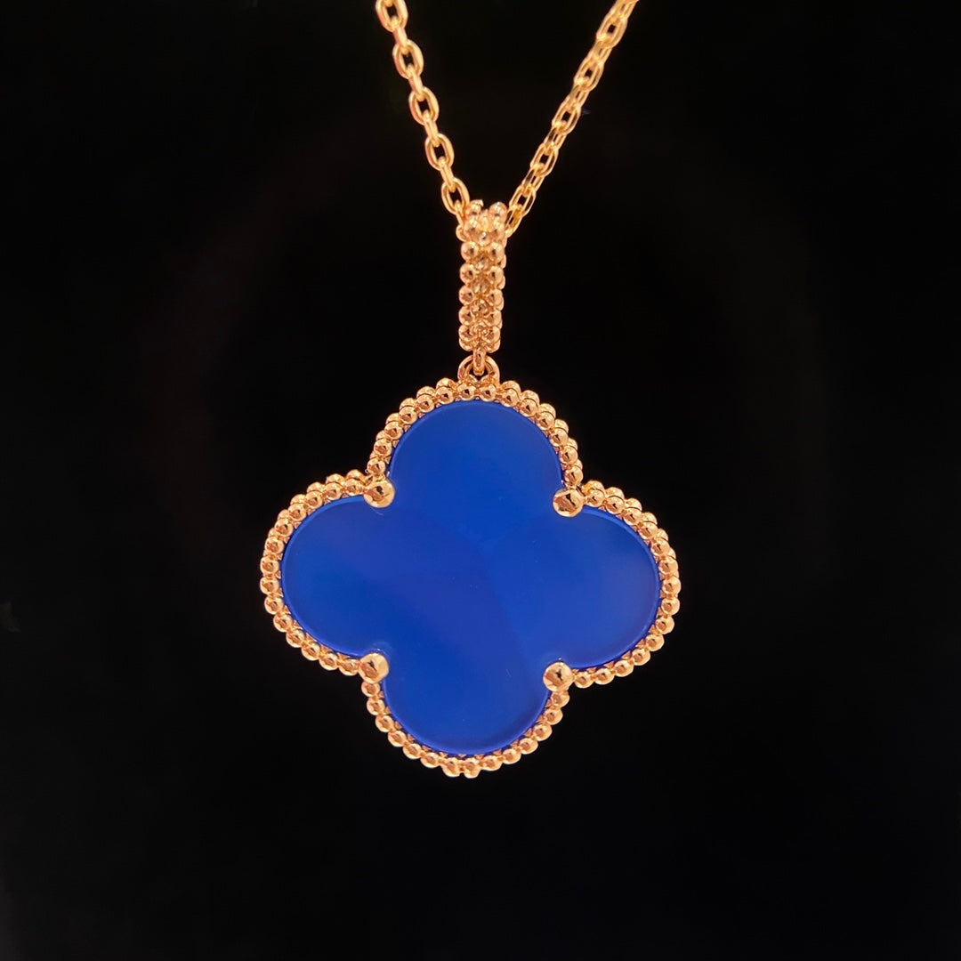 Aura CLOVER 25MM HALSKETTE TÜRKIS ROSÉGOLD