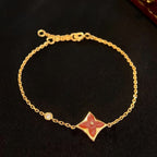 Aura COLOR STAR CARNELIAN PINK GOLD DIAMOND BRACELET