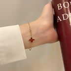 Aura COLOR STAR CARNELIAN PINK GOLD DIAMOND BRACELET