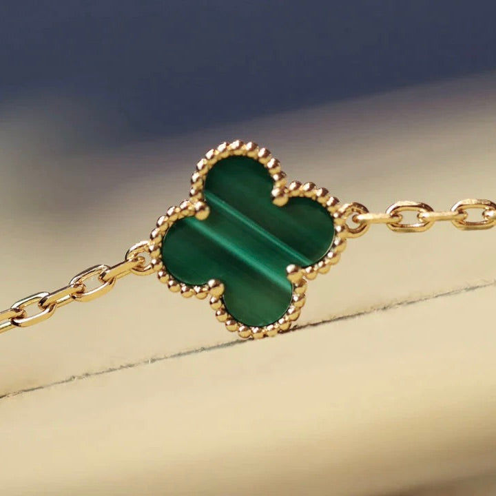 Aura CLOVER 20 MOTIFS MALACHITE GOLD