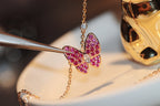 Aura BUTTERFLY RED DIAMOND ROSE GOLD NECKLACE
