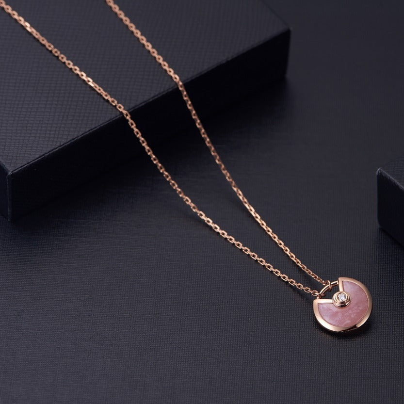 Aura AMULETTE ROSÉGOLD ROSÉ MOP-HALSKETTE