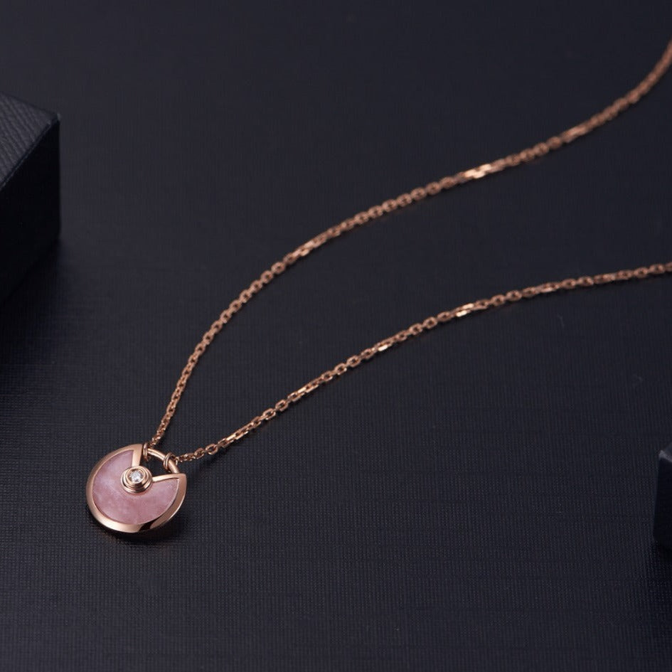 Aura AMULETTE ROSÉGOLD ROSÉ MOP-HALSKETTE