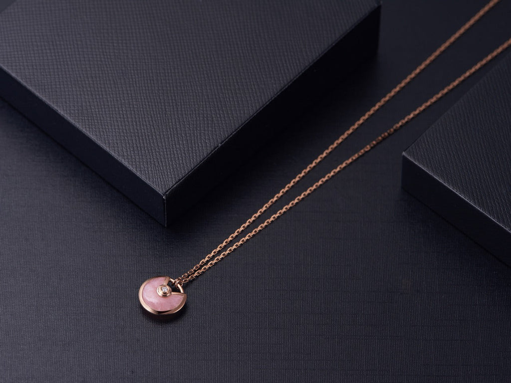 Aura AMULETTE ROSE GOLD PINK MOP NECKLACE
