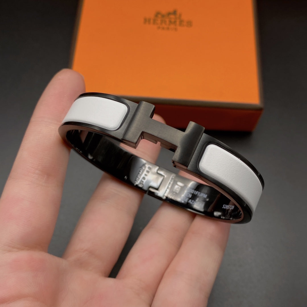 Aura H ARMBAND 12MM SCHWARZ WEISS KERAMIK