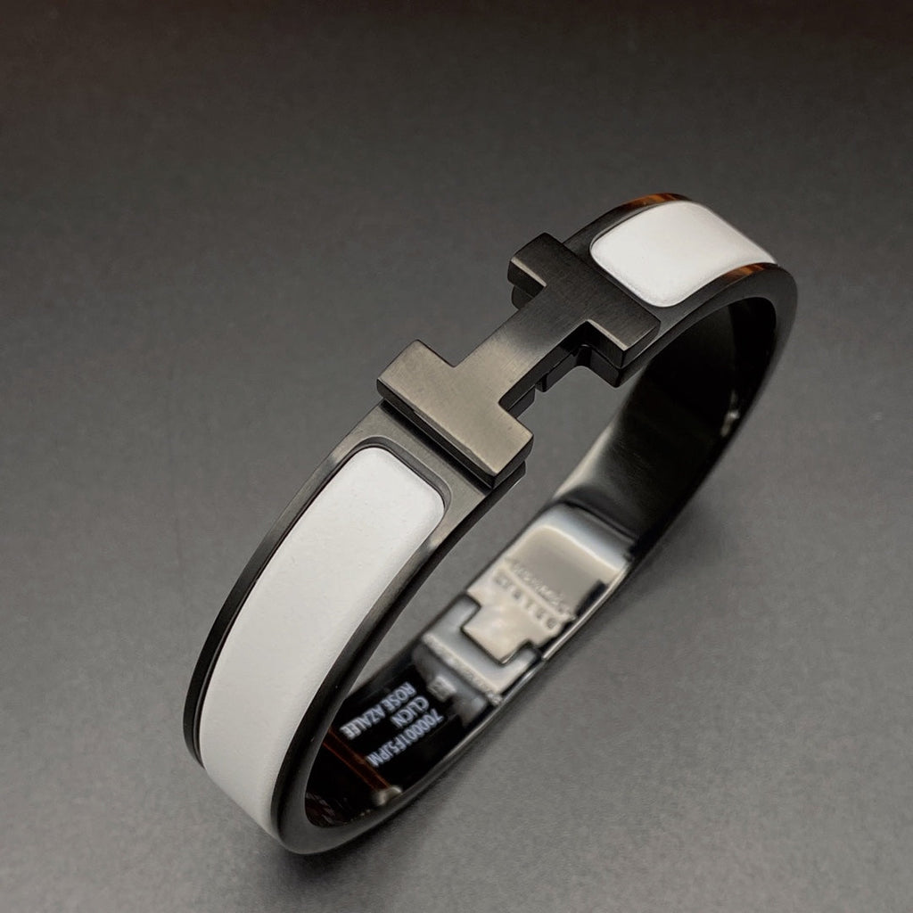 Aura H ARMBAND 12MM SCHWARZ WEISS KERAMIK