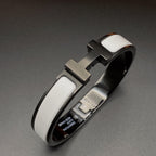 Aura H ARMBAND 12MM SCHWARZ WEISS KERAMIK