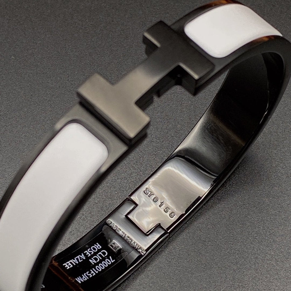 Aura H ARMBAND 12MM SCHWARZ WEISS KERAMIK