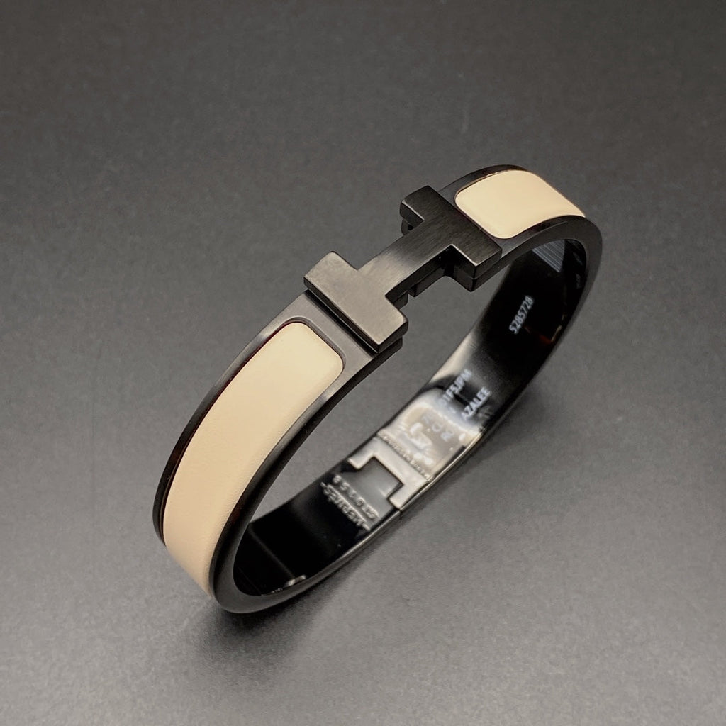 Aura H ARMBAND 12MM SCHWARZ BEIGE KERAMIK