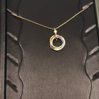 Aura TRINITY SILVER GOLD PINK GOLD NECKLACE