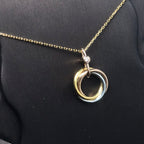 Aura TRINITY SILVER GOLD PINK GOLD NECKLACE