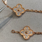 [Aura ] New  CLOVER 5 MOTIF FULL DIAMOND BRACELET COLLECTION