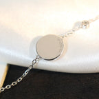 Aura SUN MOTIF PINK MOP SILVER BRACELET